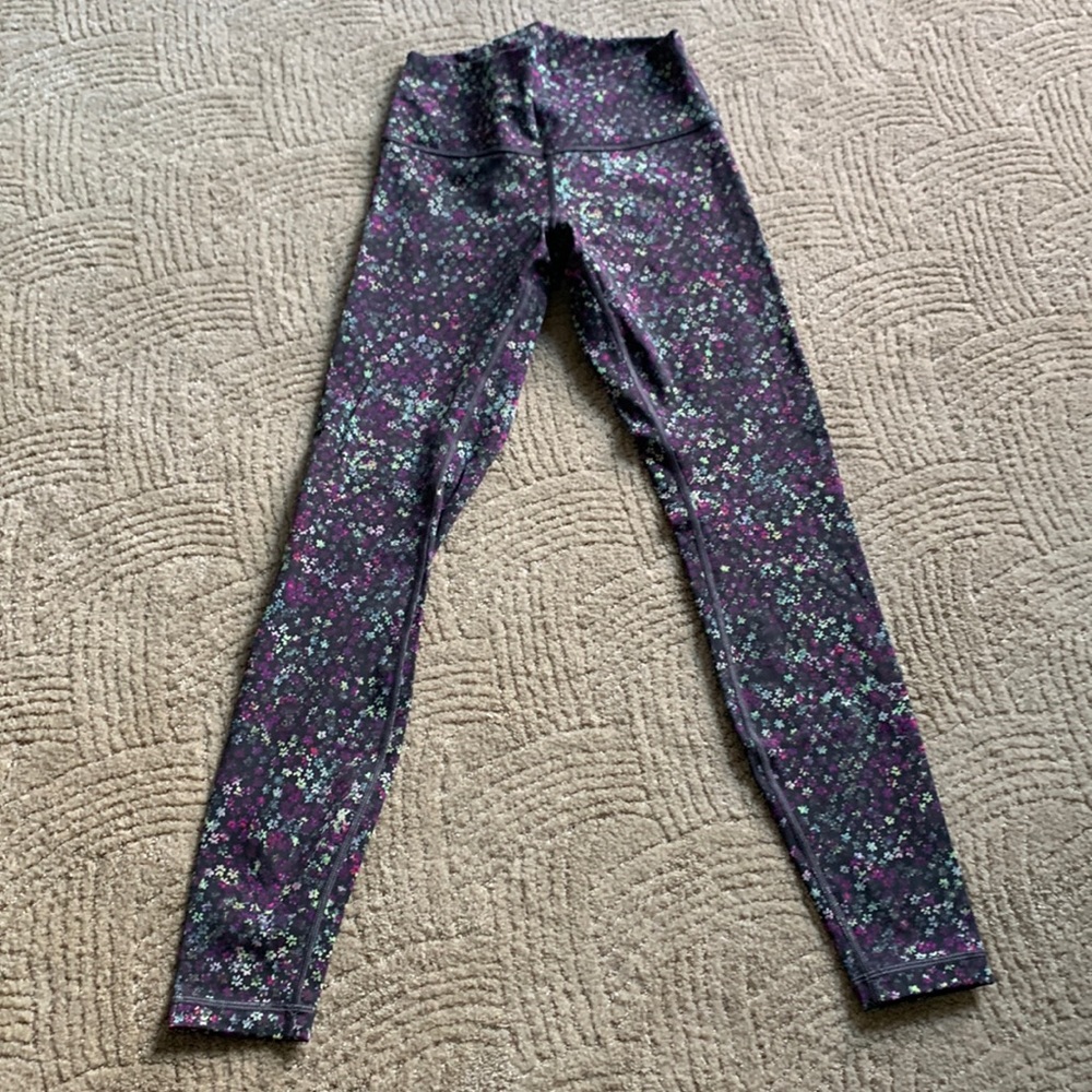 Lululemon Wunder Under Floral Print Leggings Size 6